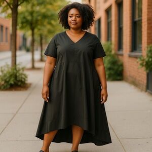 Women’s Marina Rinaldi plus size 24 dress high low minimalist boho MSRP $395